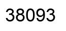 Number 38093 black image
