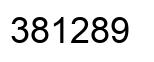 Number 381289 black image