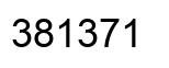 Number 381371 black image