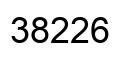 Number 38226 black image