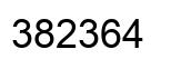 Number 382364 black image