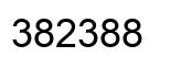 Number 382388 black image