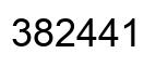 Number 382441 black image