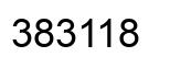 Number 383118 black image