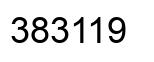 Number 383119 black image