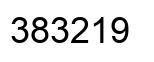 Number 383219 black image
