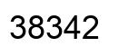 Number 38342 black image