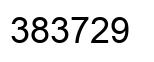 Number 383729 black image