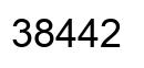 Number 38442 black image