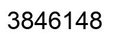 Number 3846148 black image