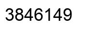 Number 3846149 black image