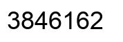 Number 3846162 black image