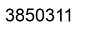 Number 3850311 black image