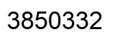 Number 3850332 black image
