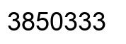 Number 3850333 black image