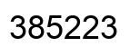 Number 385223 black image