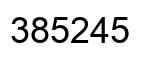 Number 385245 black image