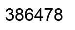 Number 386478 black image