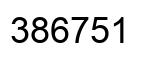 Number 386751 black image