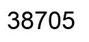 Number 38705 black image