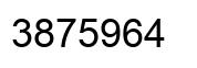 Number 3875964 black image