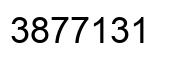 Number 3877131 black image