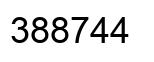 Number 388744 black image