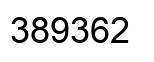 Number 389362 black image