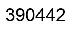 Number 390442 black image