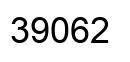 Number 39062 black image