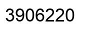 Number 3906220 black image