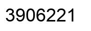 Number 3906221 black image