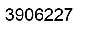 Number 3906227 black image