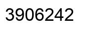 Number 3906242 black image