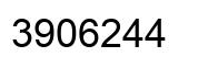 Number 3906244 black image
