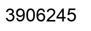 Number 3906245 black image