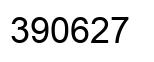 Number 390627 black image