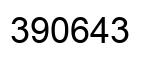Number 390643 black image