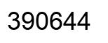 Number 390644 black image