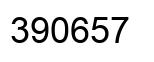 Number 390657 black image