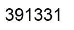 Number 391331 black image