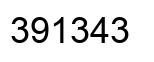 Number 391343 black image