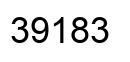 Number 39183 black image