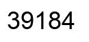Number 39184 black image