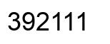 Número 392111 imagen negro