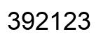 Número 392123 imagen negro
