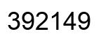 Number 392149 black image