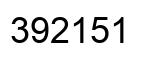 Number 392151 black image