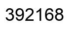 Number 392168 black image