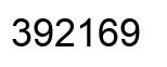 Number 392169 black image